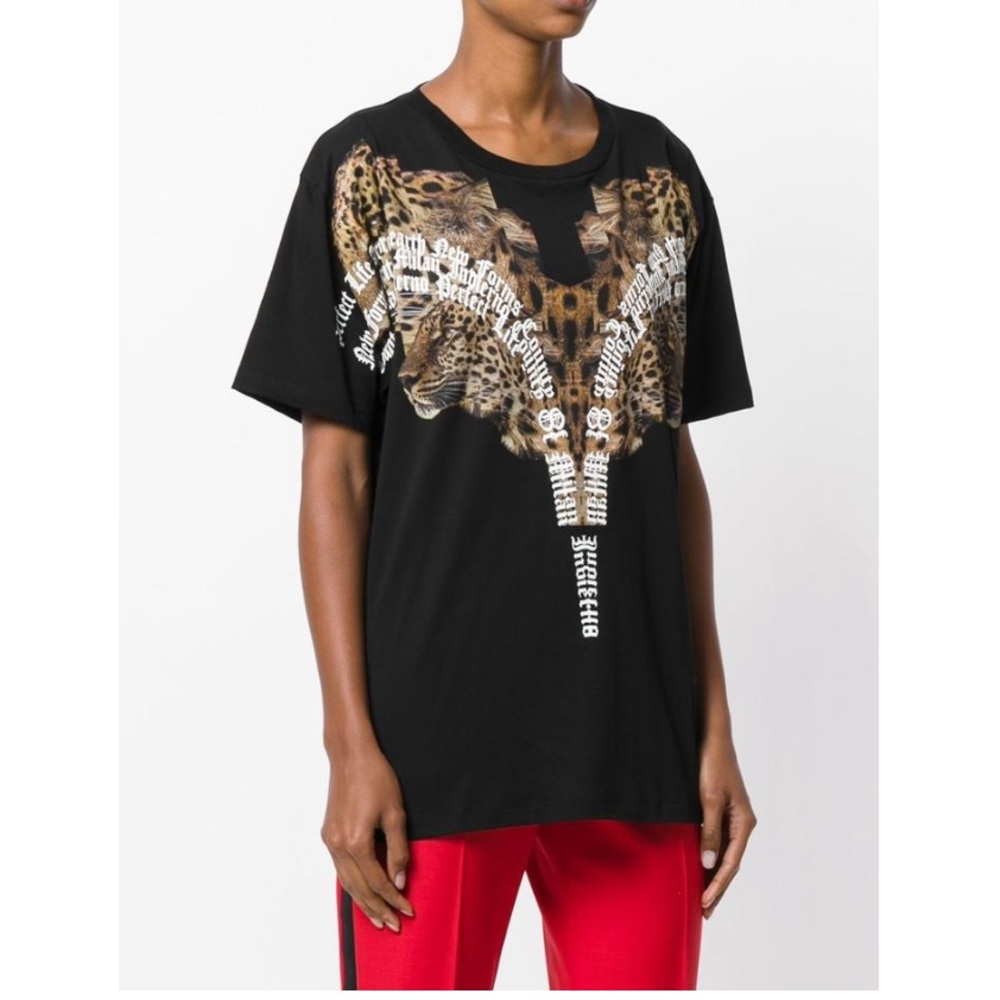 Marcelo Burlon leopard shoulder print T-shirt